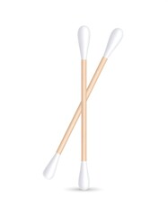 Cotton Swabs Pair Hygiene.