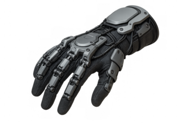 Robotic exoskeleton glove showing futuristic bionic hand technology