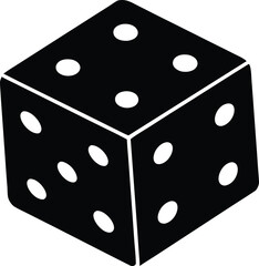 Custom Dice Silhouette Vector Art Illustration