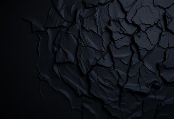 Intricate black texture, deep shadows, rough surface, abstract dark background, illustration, grunge