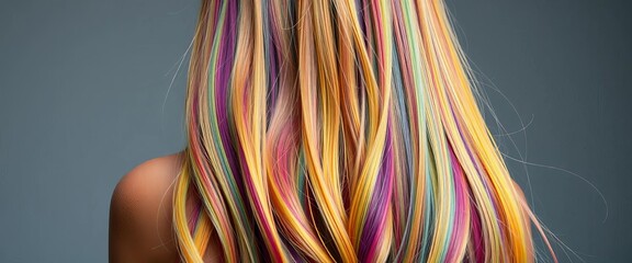 Long, flowing, vibrant tresses cascade down back, care, gorgeous