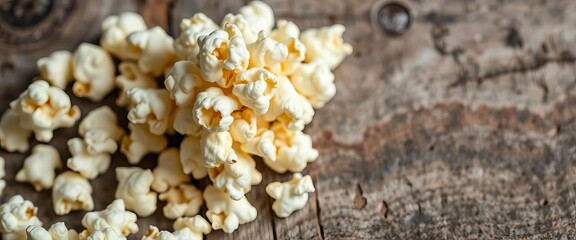 Close-up of unpopped and popped popcorn kernels against rustic wood background,  food,  shadow