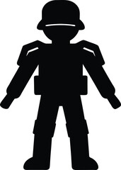 Soldier Toy silhouette vector art illustration