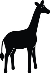 Stuffed Giraffe silhouette vector art illustration