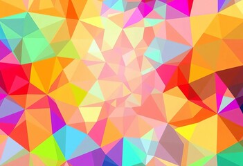 Fototapeta premium Intricate geometric shapes create vibrant, overlapping color fields, exhibiting optical illusions, art, pattern