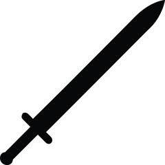 Toy Sword silhouette vector art illustration