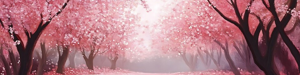 Fototapeta premium Cherry blossom trees