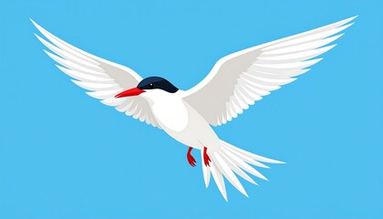 Arctic Tern in Flight.