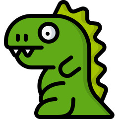 funny green monster trex