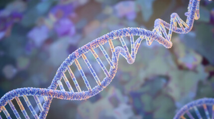 Human DNA structure - Helix DNA. 3d rendering