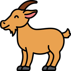 vector illustration of a goat