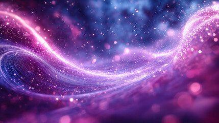 Obraz premium Dreamy Pink-Purple Light Bands, Creative Poster and Web Decoration Background