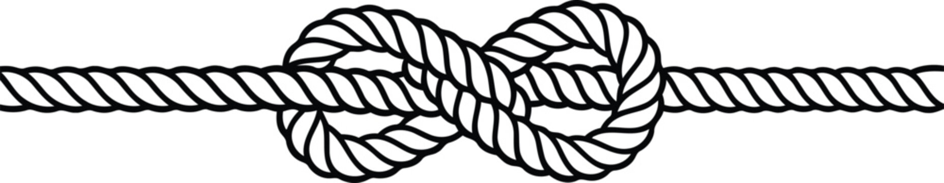 Infinity knot symbol nautical rope connection stability vector