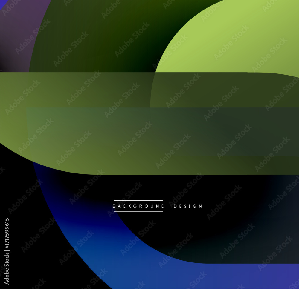 Aufkleber abstract composition. overlapping shapes create dynamic visual effect. colors blend, forming gradien