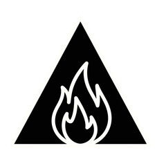Flammable hazard triangle icon, safety compliance, OSHA labeling, risk communication, industrial signage, clean warning symbol, packaging