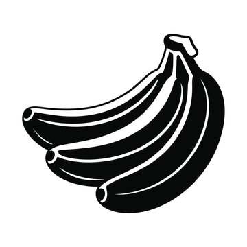 black bananas bunch isolated clip art preview