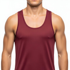 Red Oversized Plain T-Shirt Mockup, Front Views, Isolated on White Background, AI-Generated Image