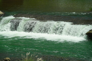 Rapid river waterfall