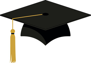 Graduation cap tassel academic achievement symbol vector