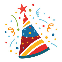 Obraz premium Party Hat Silhouette Vector