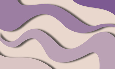 Abstract Layered Paper Cut Background in Purple and Beige Tones