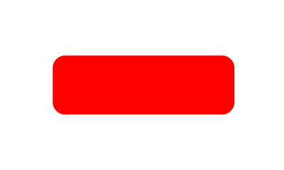 red rectangle with rounded corners on White background geometric shape design, graphics design project