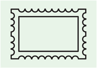 Postage stamp line art vector