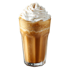 Cold coffee frappe garnished with whipped cream png