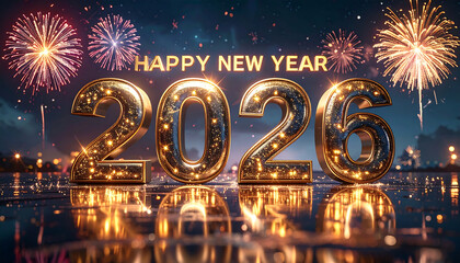 Happy New Year 2026 Celebration.