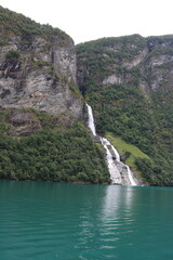 waterfall in the mountains