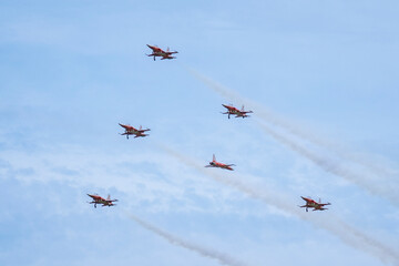 65th Anniversary. Tricolor Arrows Show. Air show.