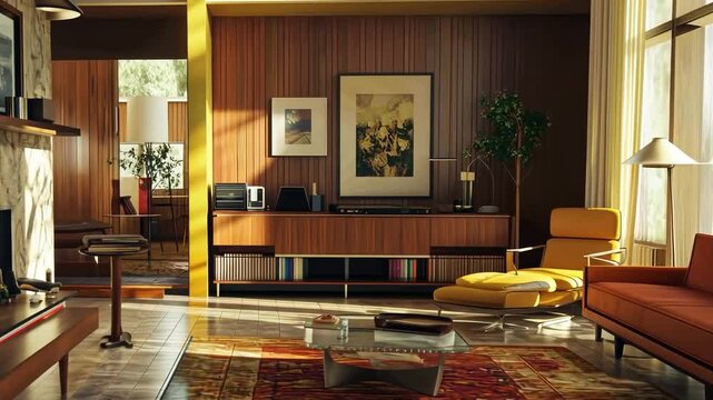 Mid century modern living room