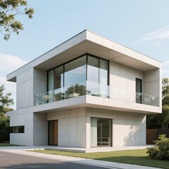 modern house in the park