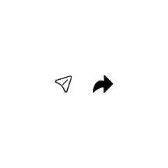 Share icon set. Arrow symbol, Reply send forward icons button. Send message icon 