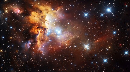 Abstract cosmic background with fiery nebula design high resolution picture