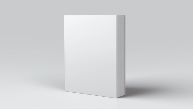 white books with thick cover isolated on white background mock up