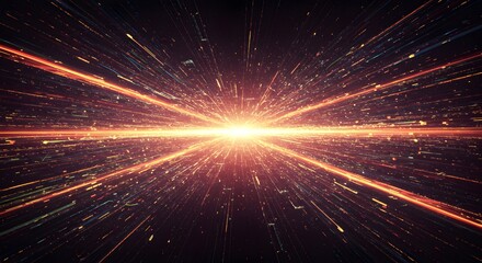 Obraz premium Dynamic Light Trails and Data Stream Abstract Background