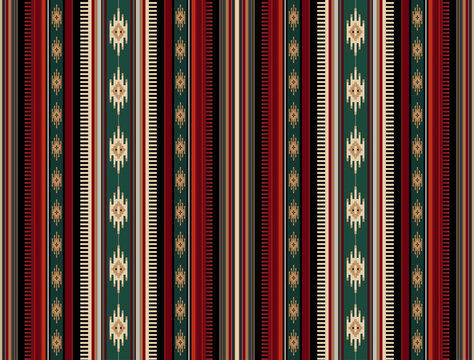 Horizontal Detailed Motif Of A Vintage Style Traditional Motifs Arabian Retro Sadu Red Rug