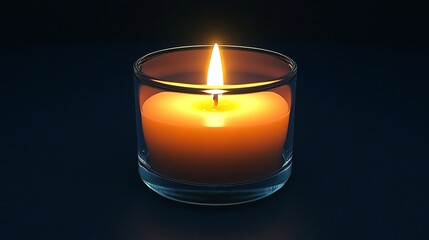 burning candle in the dark