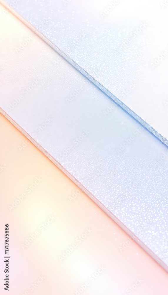 Poster minimalist pastel surface with fine speckles, angled perspective creating soft color gradient for pr