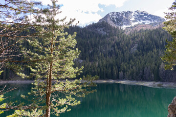 Mountain and the Black Lake in the National park Durmitor, Montenegro