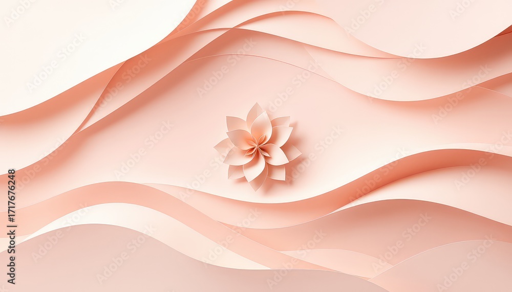 Aufkleber gentle pastel layers creating a delicate, elegant backdrop with a centered floral design element in 