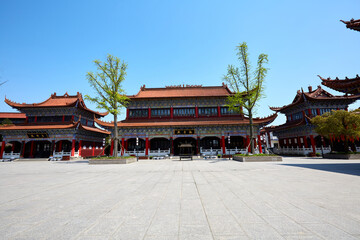 Obraz premium Suzhou Luohuang Temple Chinese-style ancient architecture temple scenery, China