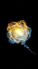 Cosmic explosion with energy trails, Nebula with Vibrant Gas Clouds and Streaking Particles