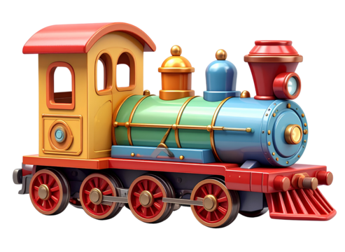 Firefly_Toy Train PNG – Transparent Background PNG