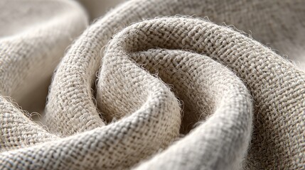 Elegant creamy beige fabric texture with subtle curls and woven pattern