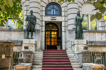 Entrance of the Ministry of Culture of Montenegro building in Cetinje, September 12, 2025.