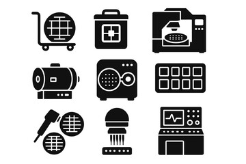 Vector acquisition tray pecvd semiconductor wafer icon grid icons id chamber probe