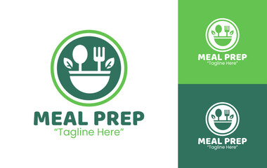 Meal Prep Service Logo Clean Modern Nutrition Badge