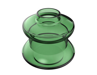 Vintage Green Glass Kerosene Lamp Oil Container: Authentic Antique Lighting Element and Refined...